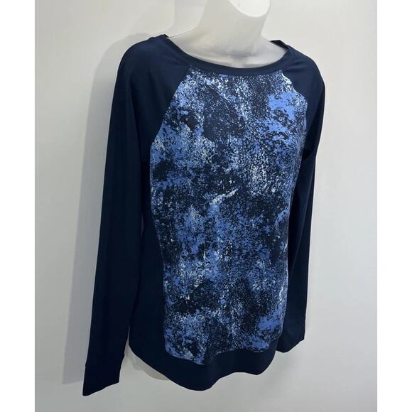 Under Armour UA StudioLux Take-A-Chance Crew Blue Long Sleeve Top Women's S - Picture 2 of 6